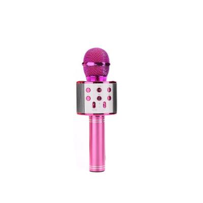 China Newcomer BT WS-858 Handheld Karaoke Microphone Handheld Mobile Phone Microphone Wireless Home Microphone for sale