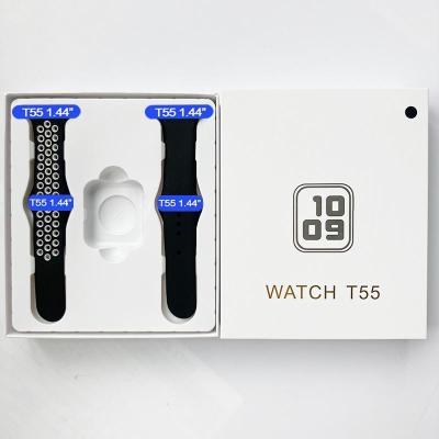 China Relojes T55plus Sport Watch Seri Waterproof Smartwatch T55 Plus Touch Screen Smart Watch Series Phone Call T55 for sale