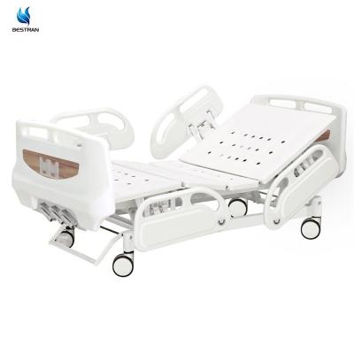 China Easy Clean Surfaces 3 Function Manual Hospital Bed Antimicrobial Materials Clinical Bed for sale