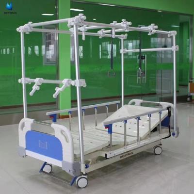 China Rehabilitation Centers Electric Nursing Bed With Orthopedic Frame Overhead Trapeze Bar for sale