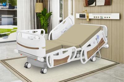 China 5 Function Automatic Electric Patient Bed With Mattress Silent Castors Individual Brakes for sale