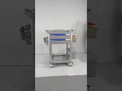 Two Drawers Lockable Medication Trolley Hospital Wound Dressing Trolley With Swivel Castors