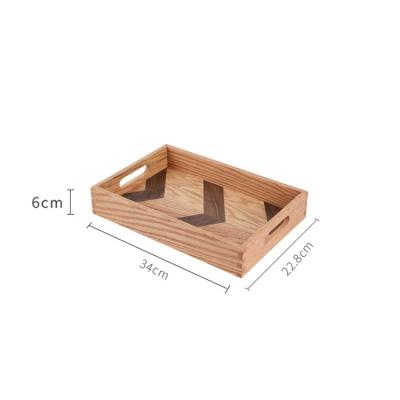 China Insulation Pad Wooden Serving Tray With Handles For Breakfast Restaurants for sale