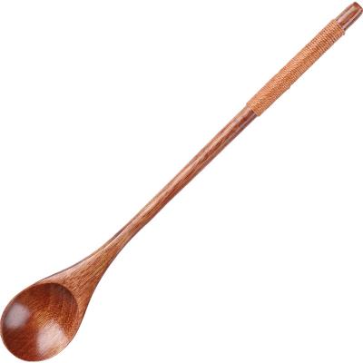 China Viable Mixing Spoons Cheapest Bulk Wooden Spoons Wholesale Wood In Different Size Mini Wood Coffee Spoon Kitchen 19.5*3.8cm All-season for sale