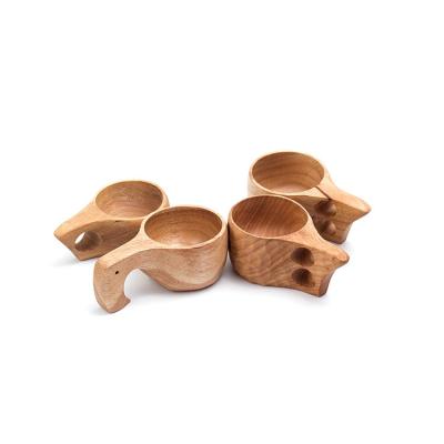 China New Classic/Postmodern Wood Serving Cup Drinkware Cup Coffee Milk Water Serving Cup To Increase Camping Cup Wine Natural Nature Rubber Wood, Wood 15*8.5*6cm for sale