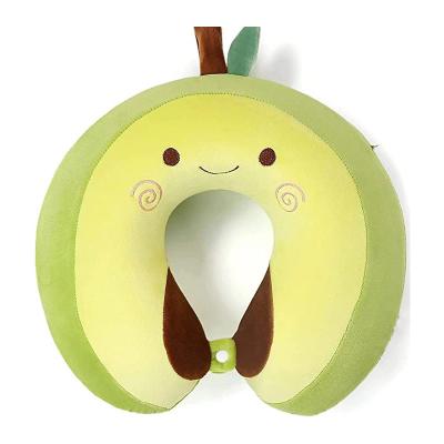 China Custom Ultra Soft Therapy Avocado Travel Car Neck Pillow Memory Foam U Shaped Pillow for sale