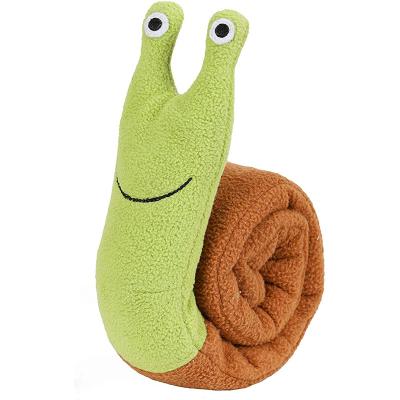 China Viable Snail Pet Sniff Plush Toys Consume Physical Resistance Dog Interactive Toys for sale