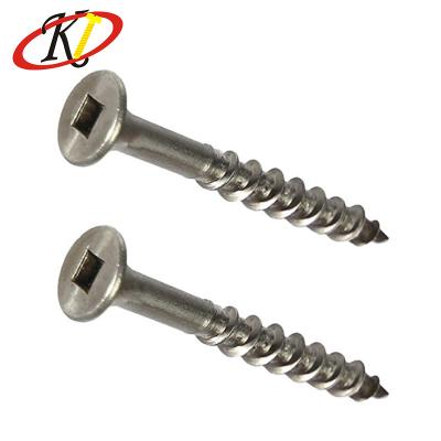 China Good Capacity Chinese Manufacturer Oukailuo 6# Stainless Steel Countersunk Head T17 Thread Deck Screw Anti-Corrosion By Square With Tapping Thread for sale