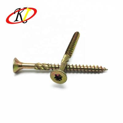 China Galvanized Stainless Steel Type 17 Torx Flat Head Screws For Plywood Cutting Thread Wood Screws for sale