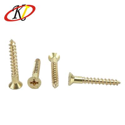 China Good Capacity Anti-Corrosion Chinese Solid Manufacturer Oukailuo Brass Flat Head Phillips Wood Screw #6 x 3/4 for sale