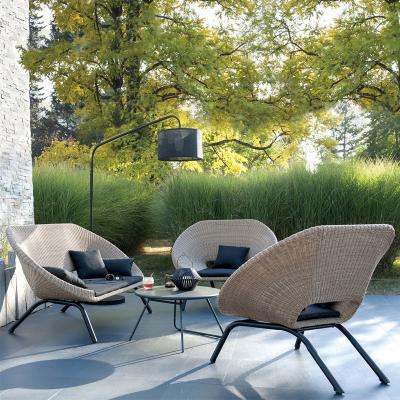 China Outdoor Garden Sofa Furniture Rattan Garden Eco-freindly 4 PCS Outdoor Poly Rattan Wicker Garden Furniture Set for sale