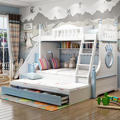 China Environmental Material/Combine Style Whichever You Wanted Kids Bedroom Furniture Set Pink Combination Bunk Bed Multi-Function Lovely Kids Bunk Bed for sale