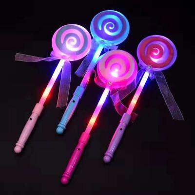 China LED Light Automatic Power New TikTok Hot Candy Glow Sticks Novelty Kids Toys Party Favors Adult Light Up Lollipop Lead Fishing Windmill for sale