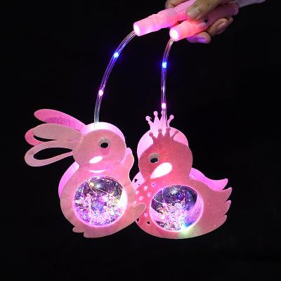 China Plastic Children's toy lanterns rabbit dinosaur flamingo light-up handheld lanterns Halloween decorations Christmas gifts for sale