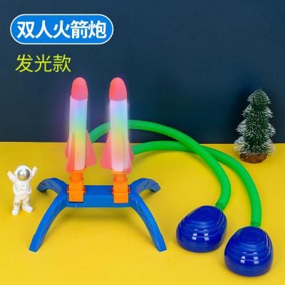 China Outdoor Toy Rocket Launcher Toy Shoots Up to Foam Rockets and Sturdy Launcher Stand with Foot Launch Pad Outdoor Play Toys for Kids for sale