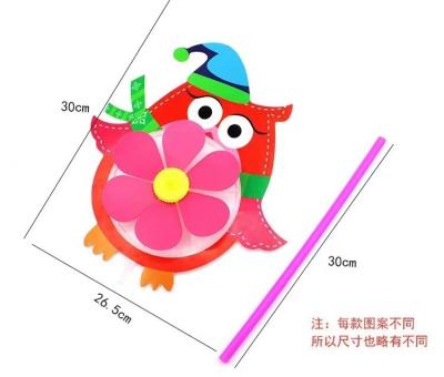 China Outdoor Toy Children's toys handheld cartoon animal belly windmill kindergarten activities gifts handmade decoration wholesale for sale