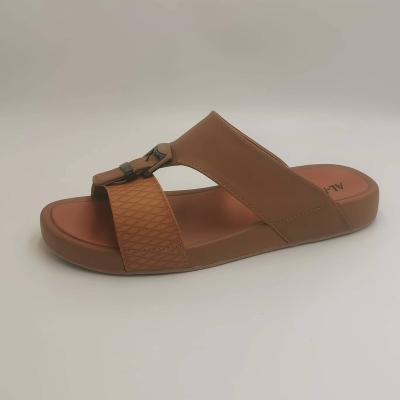 China Fashion Breathable Style Men's Summer Handmade PU Slippers Sandals Arab Shoes For Men for sale