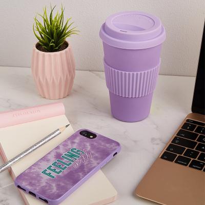 China Hot Selling Fashion Double-Layer Large Capacity Large Capacity Silicone Border Hot Plastic Insulation Plastic Coffee Cups for sale