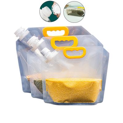 China Moisture-proof grain food grade storage insect repellent transparent thickened package sealed storage pouch rice bag with spout for sale