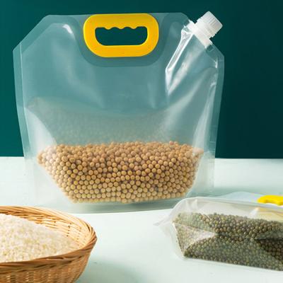 China Moisture Proof Grain Bag Cereal Packing Spout Sealed Clear Pouch, 1kg 5kg Rice Packing Bags, Rice Packing Bag With Handle for sale