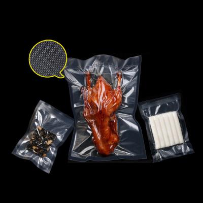 China 2023 Microwavable Customized Hot Selling Hot Selling Nylon Free PE Vacuum Food Packaging Transparent Embossed Plastic Bag Of Heat Seal for sale