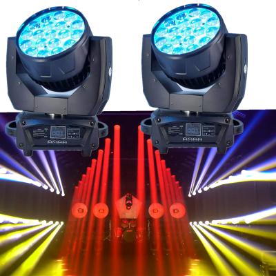 China Wedding 19X15W RGBW 4IN1 Beam ZOOM Stage Light Wash Effect Decoration Equipment Moving Head Lighting Stage Event Club Bar DJ for sale