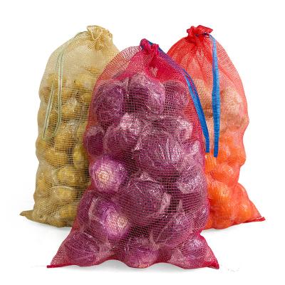 China Recyclable Potato Bag To Peru Color Mesh Bag PE Woven Seafood Vegetable Purple Mesh Bag Red Onions Garlic Bag for sale