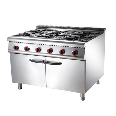 China Commercial Restaurant Stainless Steel Restaurant Equipment 6 Burner Gas Stove for sale