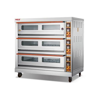 China Industrial Bakery Equipment 3 Deck 9 Trays Bread Baking Electric Bakery Maker Oven with Timer for sale