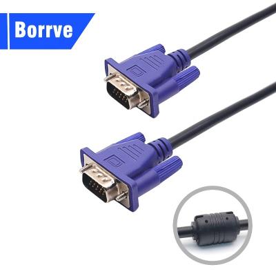 China Hot Sale 1.5M 3M 5M Car Borrve 3+2 VGA to VGA 15 Pin Male to Male VGA Cable for PC Laptop TV and Projector for sale