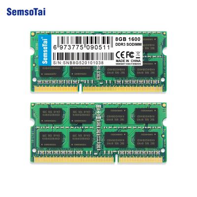 China LAPTOP SemsoTai Memoria DDR3 8GB Ram 1600Mhz SODIMM Memory For Laptop Notebook for sale