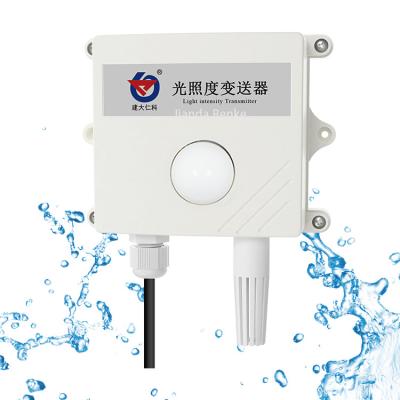 China Illumination sensor 4-20ma iot lux meter lux sensor rs485 output 0-10v outdoor analog light sensor for sale