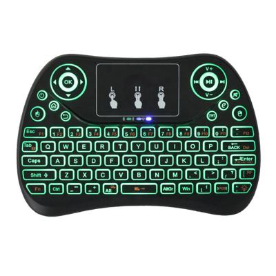 China Mini Wireless Keyboard Smart TV Pocket Wifi Ergonomic Touchpad Handheld Backlit Keyboard for sale