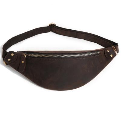 China Fashion Factory Soft Fashion Custom Logo Black Multipurpose Waist Belt Bag Pu Leather Belt Bag Polyester Crossbody Sling Chest Bag for sale