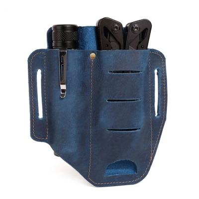 China Durable Multifunctional tool storage bag Waist layer cowhide men's waist pack belt bag leather men's mobile phone belt bag for sale