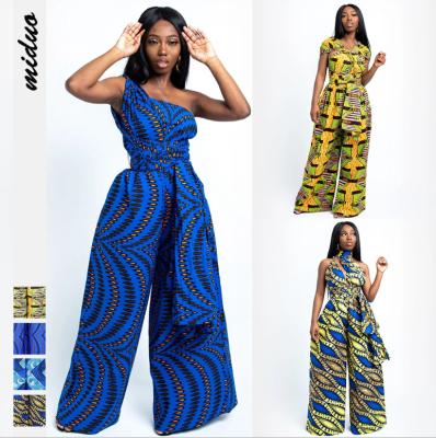 China QUICK DRY Fast Ship African Overalls Print Paw African Fashion Overalls Pictures Fashion Ready Made African Clothing Overalls for sale