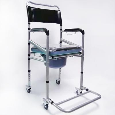 China Disabled Hospital Bathroom Chairs Bathing Folding Shower Commode Wheelchairs Toilet For Elderly Showers for sale