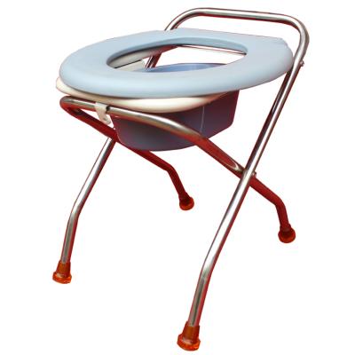 China Disable ISO and CE Approved Senior Use Easy To Clean Commode Chair With Caster for sale