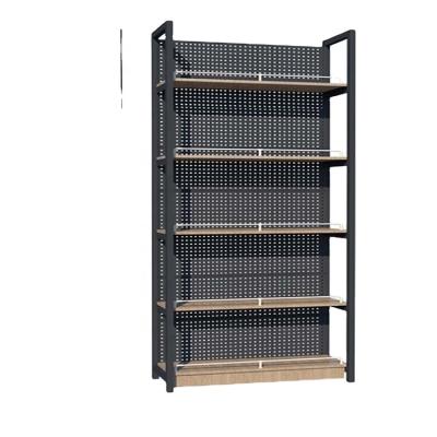 China Household Single Sided Furniture Steel Wood Rack High Grade Bookshelf Book Shelves for sale