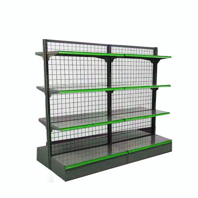 China Shanghai Xingye New Style Great Price Supermarket Shelf Gondola Grid Single Side Double Side Shelf for sale