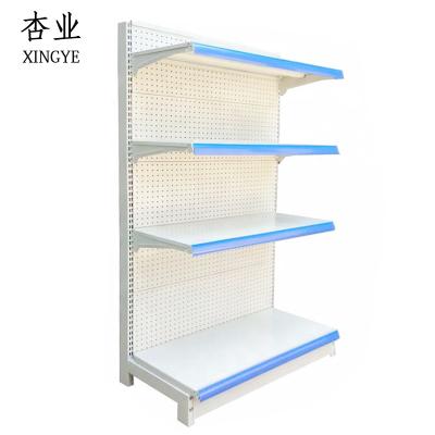 China Heavy Duty Double Sided Supermarket Shelf Supermarket Shelf Rack Store Display Metal Supermarket Shelf for sale