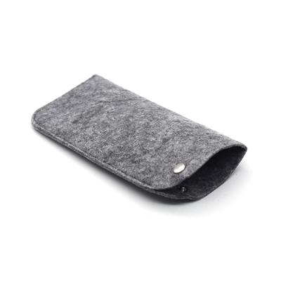 China Maofar Gray Felt Glasses Pouch Oem Sunglasses Eco - Friendly Soft Cloth Case for sale