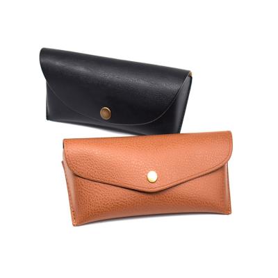 China Fashion Modern Eyeglass Case Padded Glasses Instantly Pipe Soft PU Leather Glass Case for sale