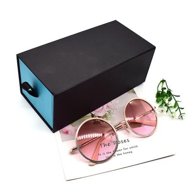 China Fashion Wholesale Drawer Glass Paper Case With Custom Logo Printed Cardboard Box Glasses Cloth Eyewear Packaging Box for sale