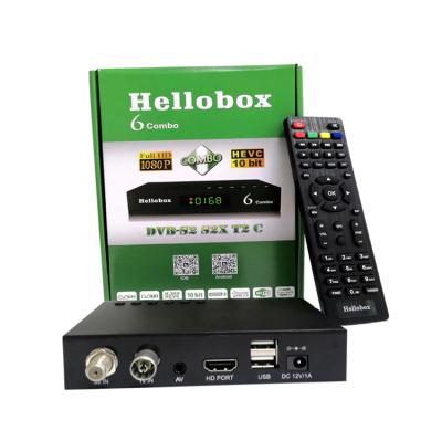 China Dropshipping Hellobox 2022 6 H.265 Combo DVB-S2X DVB-T2/C Auto Biss Powervu Cline Scam + Free Combo IPTV Satellite Receiver Hellobox 6 Set Top Box for sale