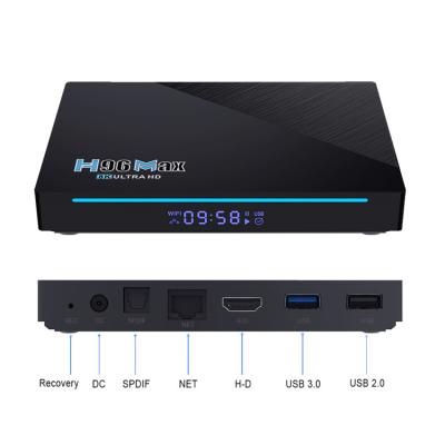 China Usb H96 3566 Android TV Box RockChip RK3566 2.4G 5.8G Wifi 8K TV Box Max 11.0 4G 32G USB3.0 1000M Youtube h96max Set Top for sale