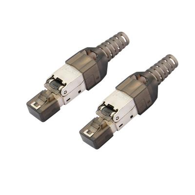 China TELECOM Shield FTP CAT8 CAT7 CAT6A CAT6 CAT5 STP Tooless Modular Plug RJ45 Jack for sale