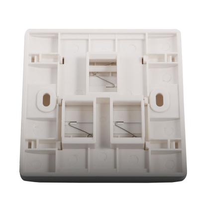 China Decorative rj11 86x86 coaxial wall wifi wall mount networking faceplate box outdoor faceplates for sale