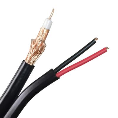 China CATV / CCTV Coaxial Cable Rg59 With 2 Power Cable For Communication CCTV Camera From China Supplier for sale