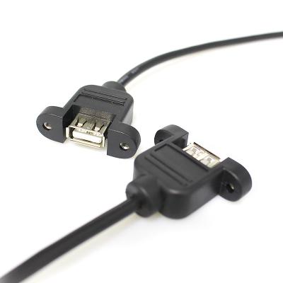 China Electronic USB Extension Cable Panel Mounted Electrical Wire Arm Female Connector Wires for sale